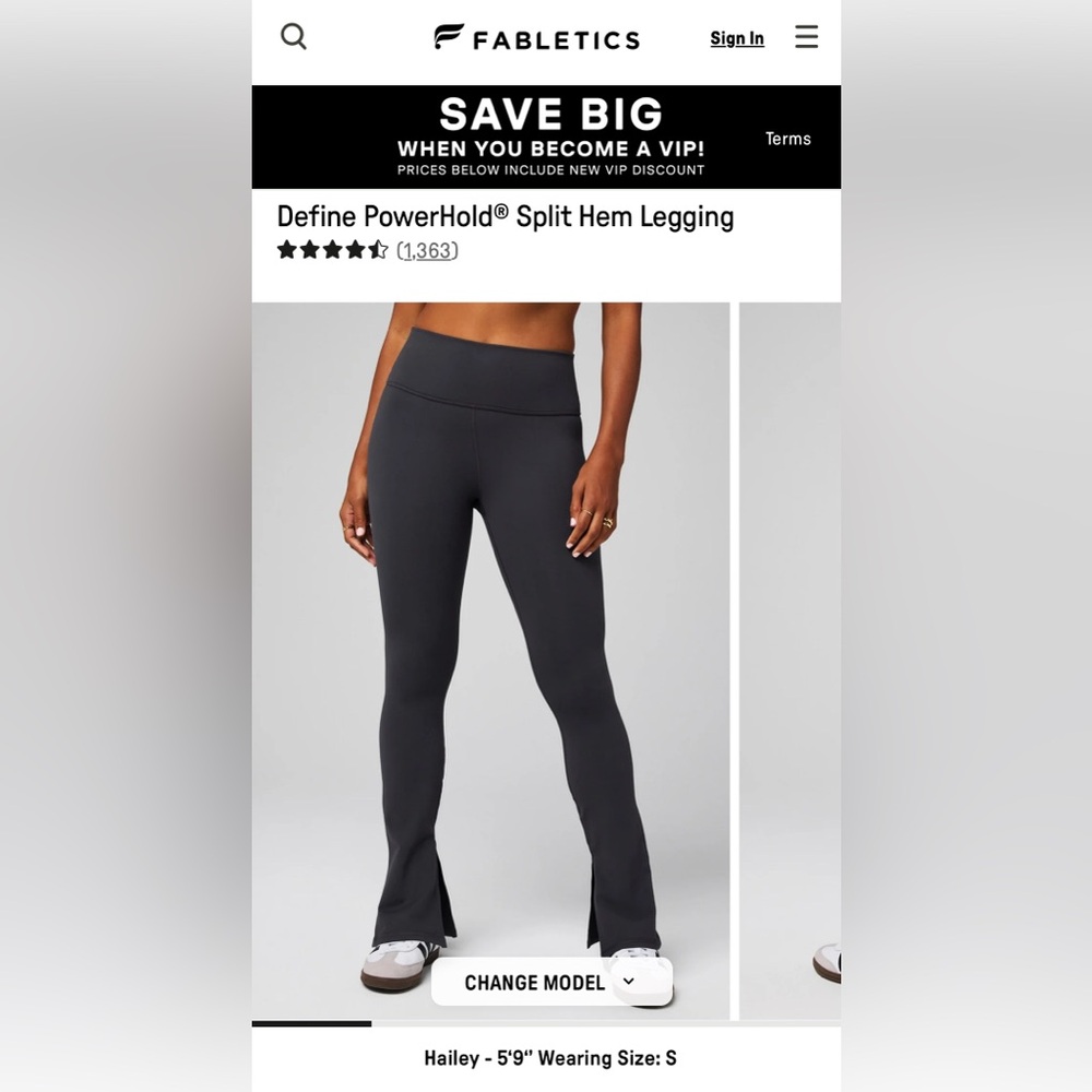 Fabletics Charcoal High-Waisted Leggings
